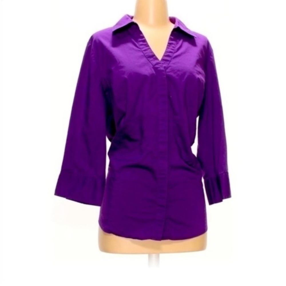 Purple Button Down Top